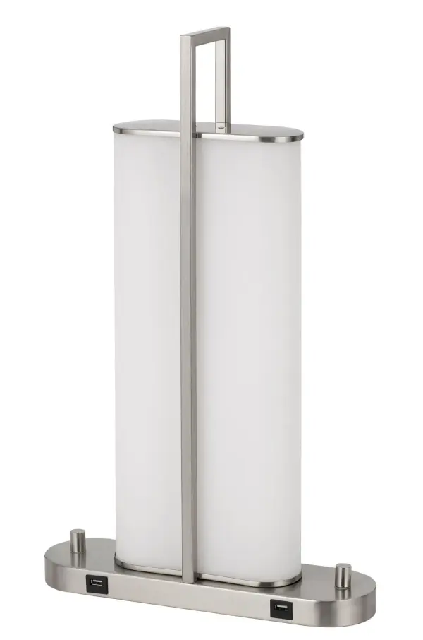 Zamora LED Table Lamp in Brushed Steel