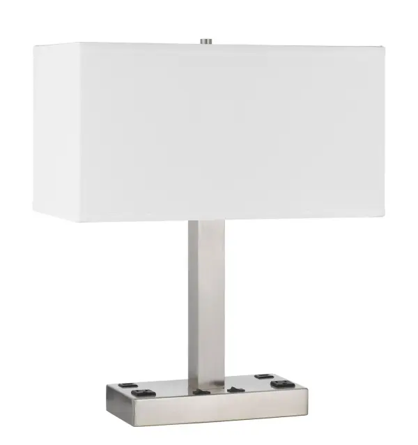 Versatile Two-Light Task Lamp with Contemporary Brushed Steel Finish
