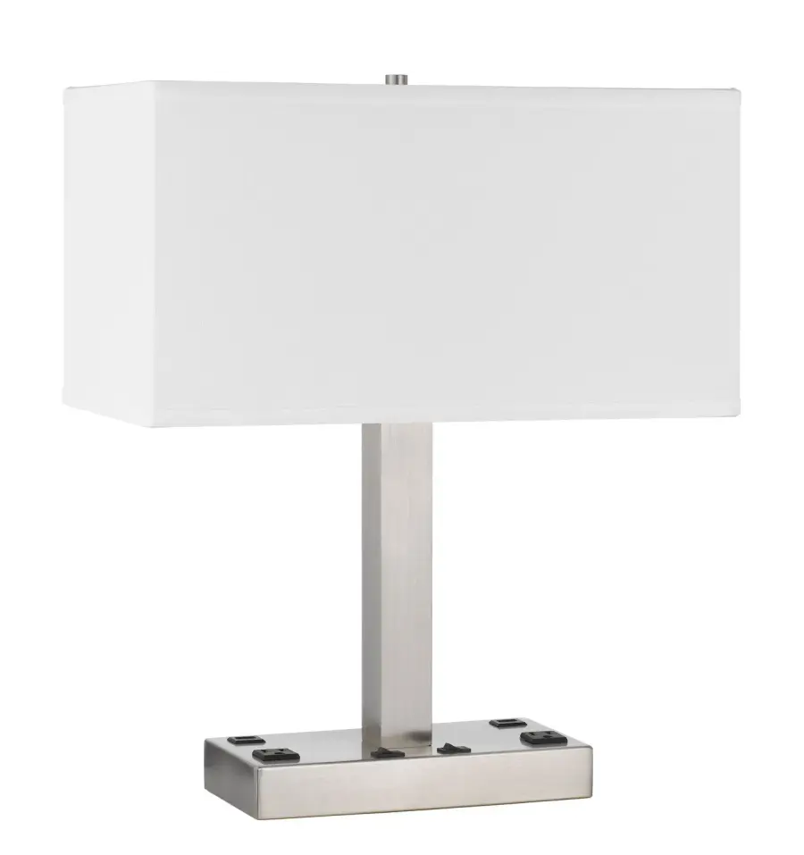 Versatile Two-Light Task Lamp with Contemporary Brushed Steel Finish