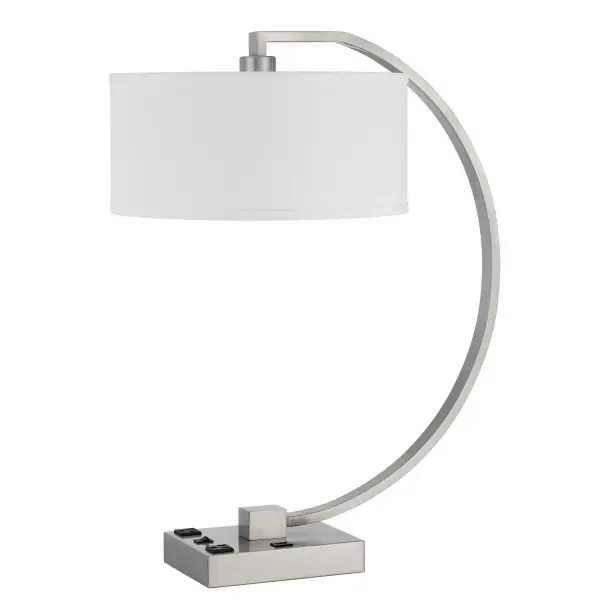 Sleek Brushed Steel Task Lamp with Professional Appeal