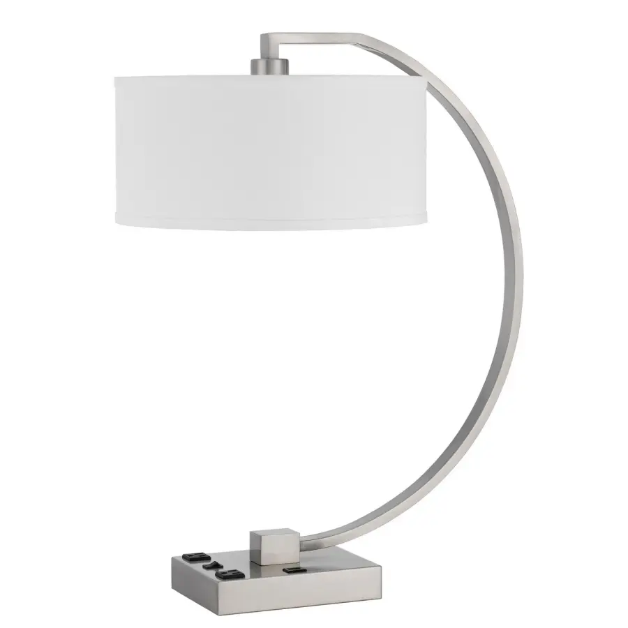 Sleek Brushed Steel Task Lamp with Professional Appeal