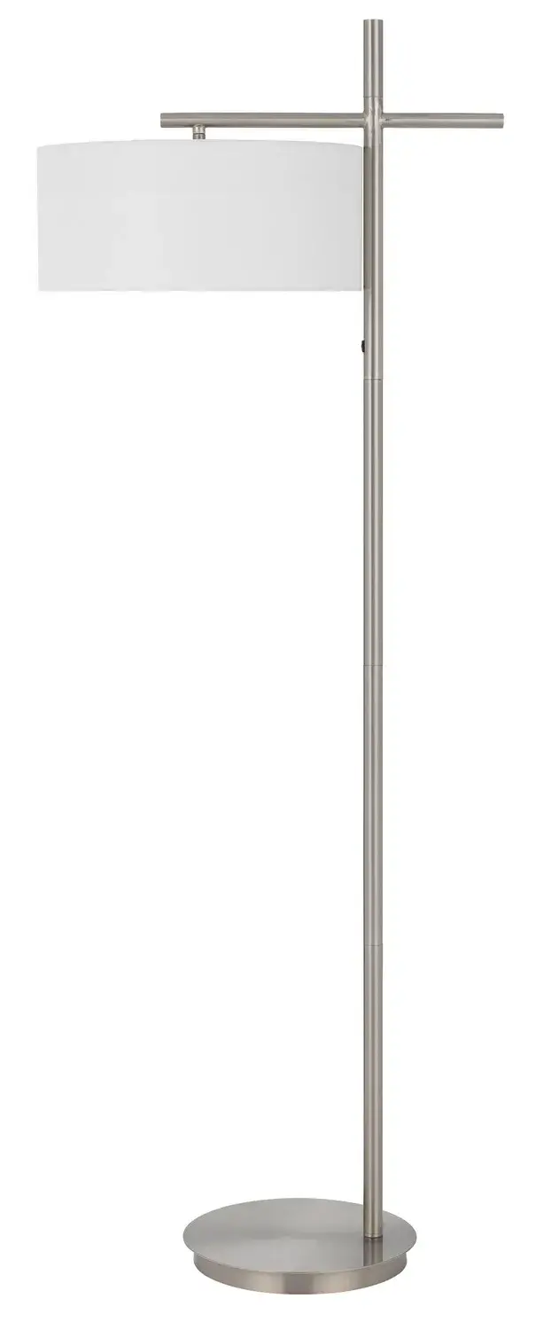 Laval One Light Floor Lamp in Brushed Steel