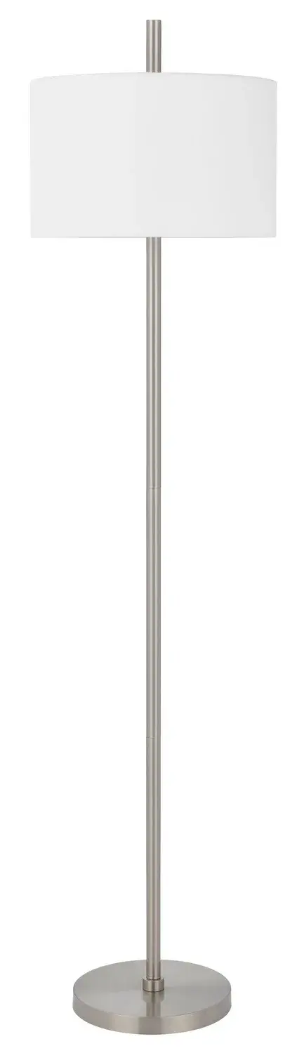 Roanne One Light Floor Lamp in Brushed Steel