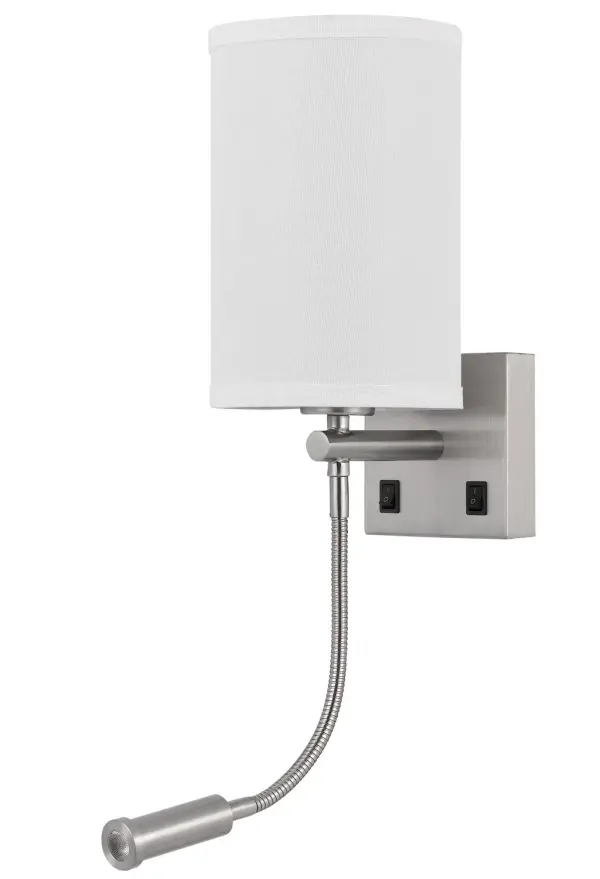 Lakewood One Light Wall Sconce in Brushed Steel