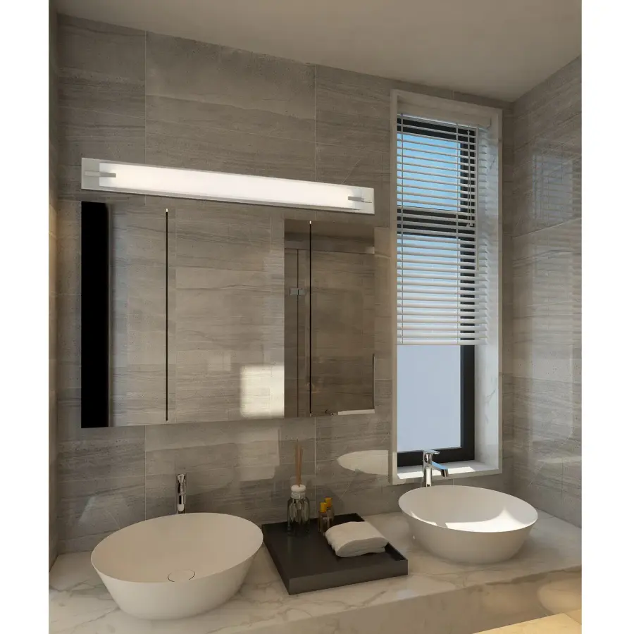 43" LED Vanity Light in Brushed Steel - Image 2