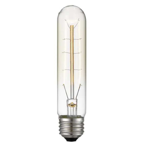 This T10 Edison bulb delivers authentic vintage ambiance with its exposed filament design and warm 2300K color temperature. Perfect for creating nostalgic atmosphere in exposed bulb fixtures and industrial-style lighting.