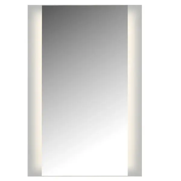The Glow Mirror delivers functional illumination with a clean, contemporary design. At 24x36 inches, it's perfectly sized for standard vanities, featuring integrated LED lighting that provides even, flattering illumination.