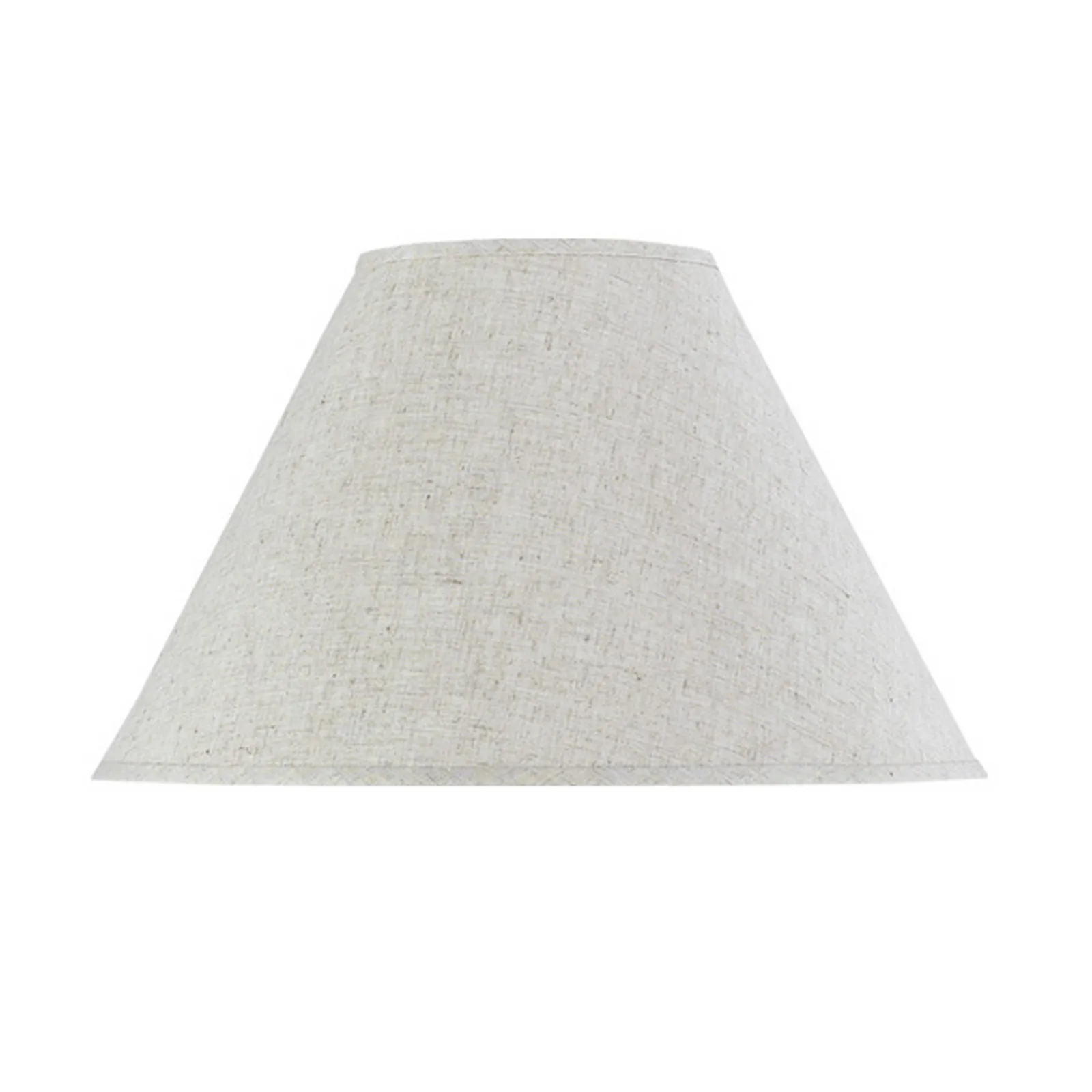 18" Round Linen Fabric Shade with Rolled Trim