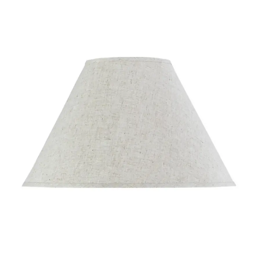 18" Round Linen Fabric Shade with Rolled Trim - Image 2