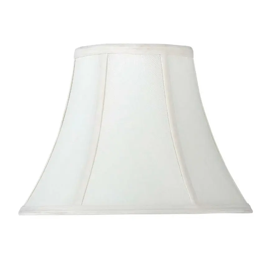 9" White Bell Faux Silk Lamp Shade - Image 1