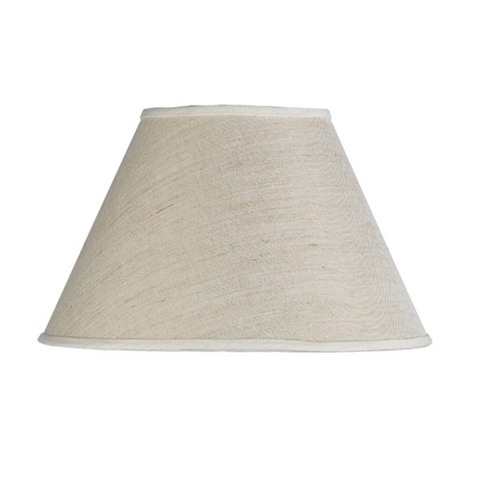 17" Round Linen Shade with Rolled Trim