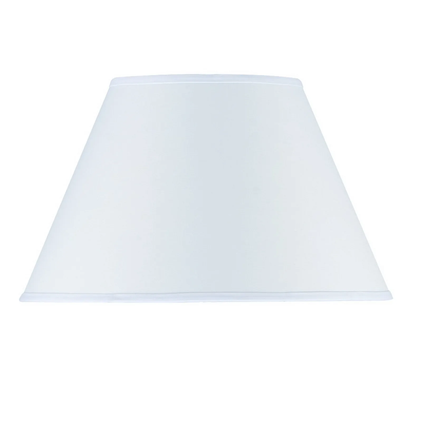 18" White Round Hardback Fabric Shade