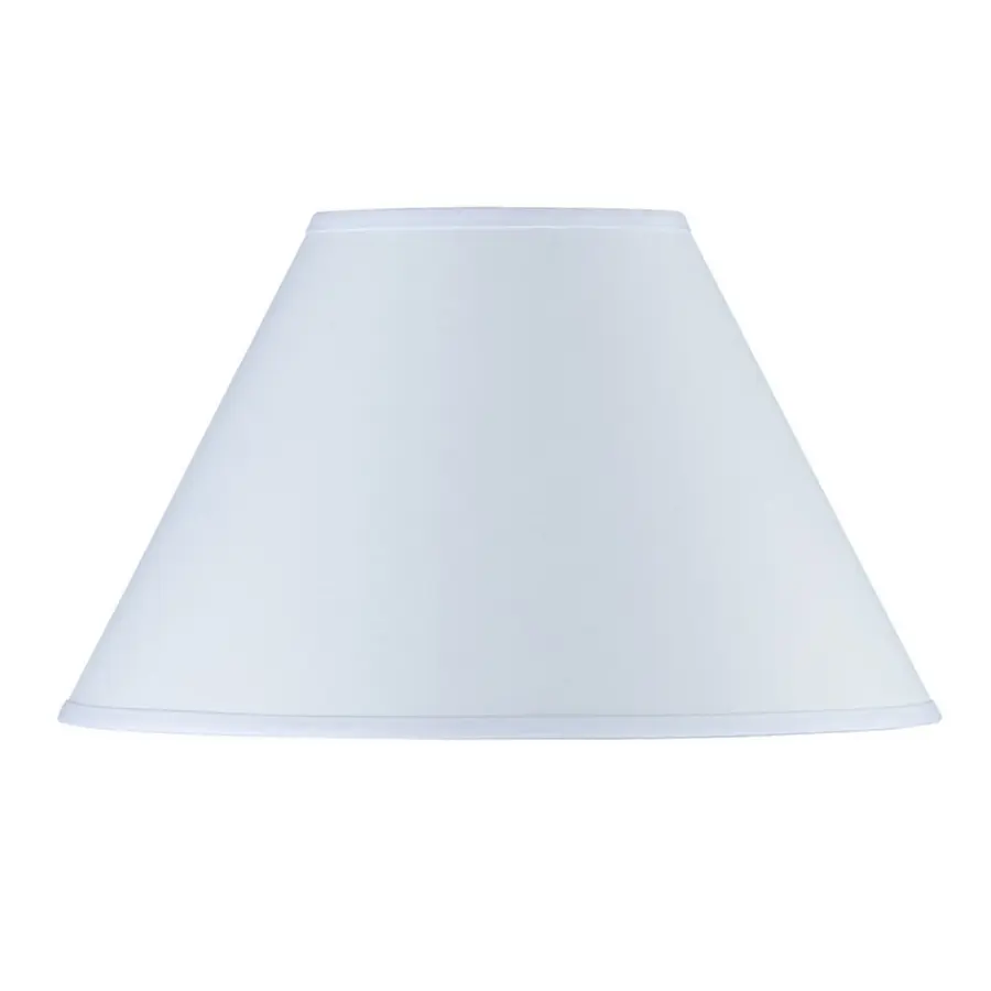 17" Round Hardback Fabric Shade in White - Image 1