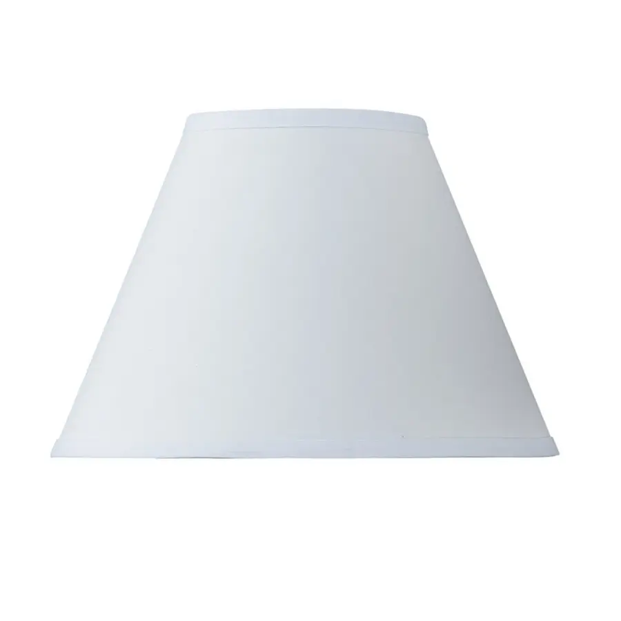 11" Round Hardback Fabric Shade in White - Image 1