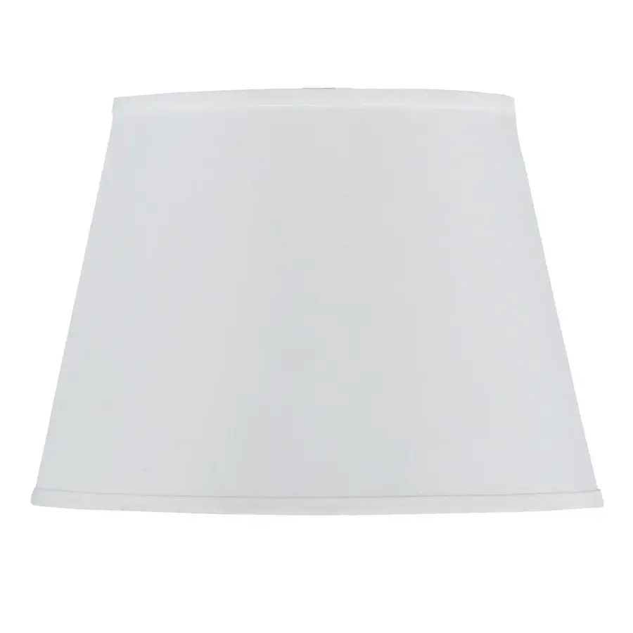White Faux Silk Hardback Shade - 13" Round - Image 2
