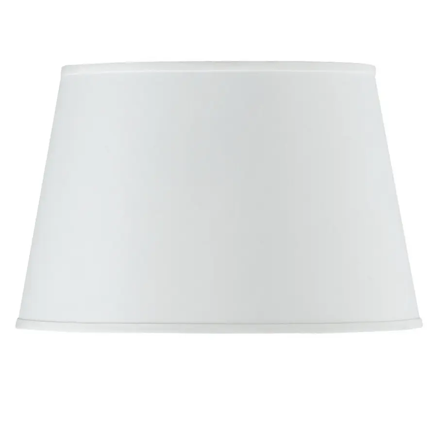 17" White Faux Silk Hardback Shade - Image 1