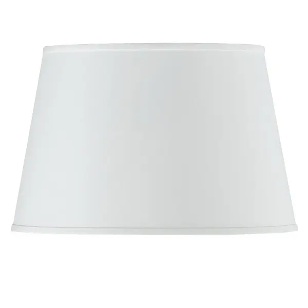 This 17-inch hardback shade features durable faux silk fabric with rolled trim detailing. The spider-style fitting makes it compatible with most table and floor lamps, while the neutral white finish complements any décor style. - alternate view