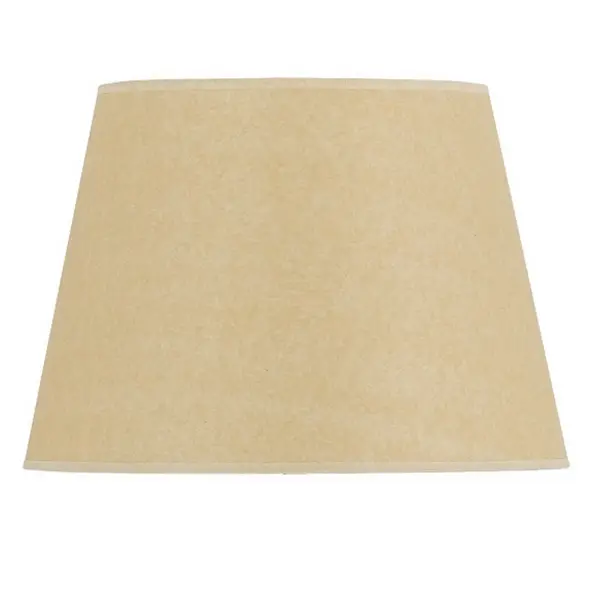 This 14-inch round hardback shade features a sophisticated beige leatherette finish with rolled trim detailing. The spider-style mounting and durable fabric construction make it versatile for table and floor lamps.