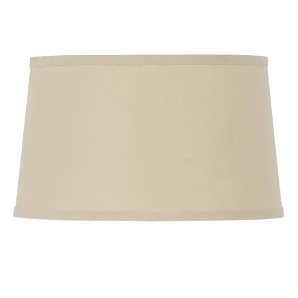 This 16-inch drum shade features durable hardback linen construction with a spider fitting, offering a timeless neutral aesthetic that complements both traditional and contemporary fixtures.