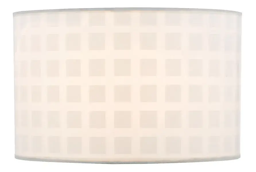 Off White Fabric Drum Shade