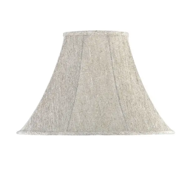 This 17-inch natural linen bell shade brings warmth and sophistication to any space. The durable linen construction and spider fitting make it a versatile replacement option for pendant lights and table lamps. - alternate view