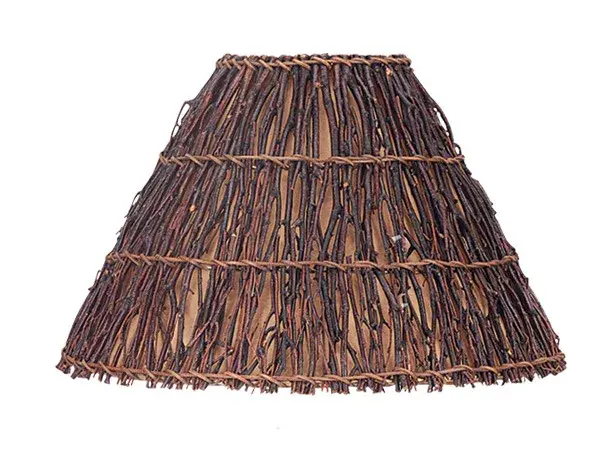 Wicker Drum Shade