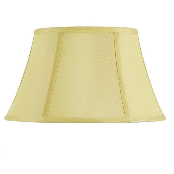 This 14-inch champagne fabric shade brings sophisticated warmth to swing arm wall fixtures. The piped detailing adds refined structure while the neutral metallic tone complements both traditional and contemporary interiors.