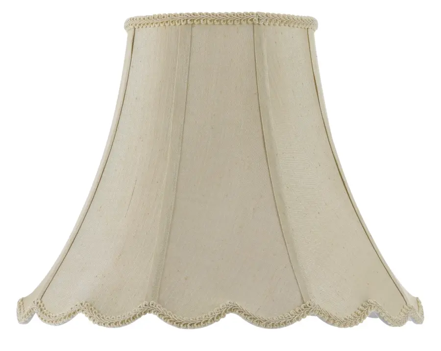 Piped Scallop Bell Shade in Champagne