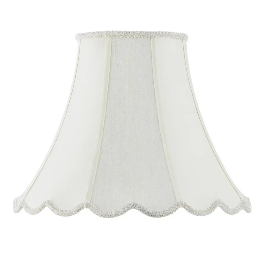 Piped Scallop Bell Shade in Eggshell