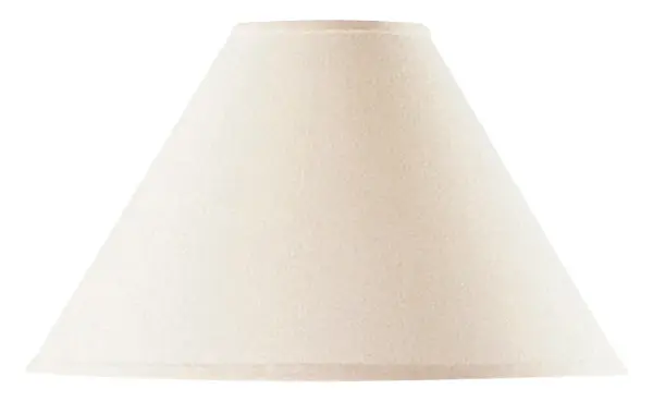 This 17-inch linen coolie shade offers timeless elegance with its soft eggshell finish. The natural fabric texture provides warm, diffused light while the classic coolie silhouette complements both traditional and transitional fixtures.