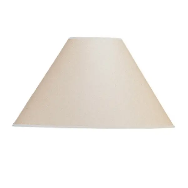 This 15-inch coolie shade features natural kraft paper construction in an elegant champagne finish. The classic coolie silhouette offers versatile styling that complements both traditional and contemporary fixtures.