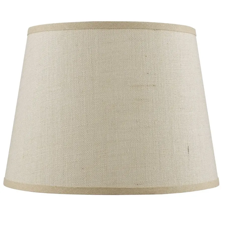 Hardback Fine Burlap Shade - 16" Light Tan - Image 1