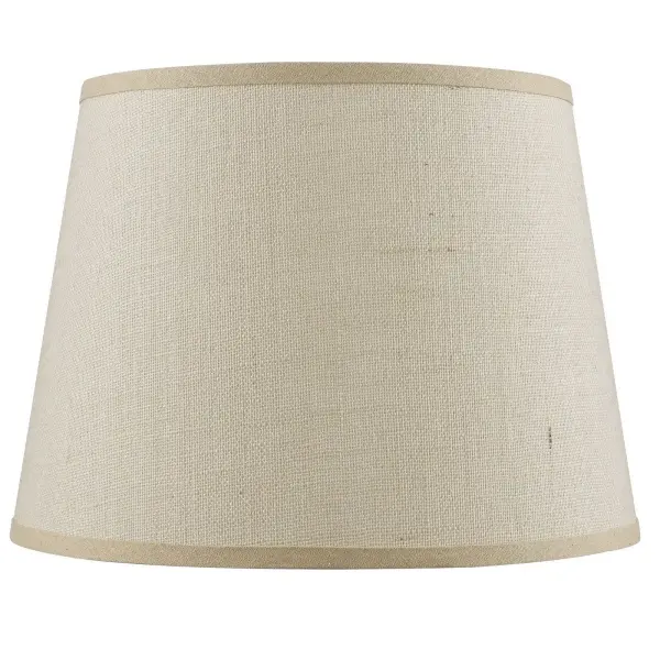 This 16-inch hardback burlap shade brings organic texture and warm neutral tones to any space. The durable fabric construction and spider fitter make it compatible with most table and floor lamps. - alternate view