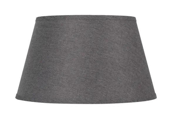 This 17-inch grey fabric drum shade offers a neutral, sophisticated update for pendant lights, chandeliers, and table lamps. Its transitional design bridges traditional and modern aesthetics.