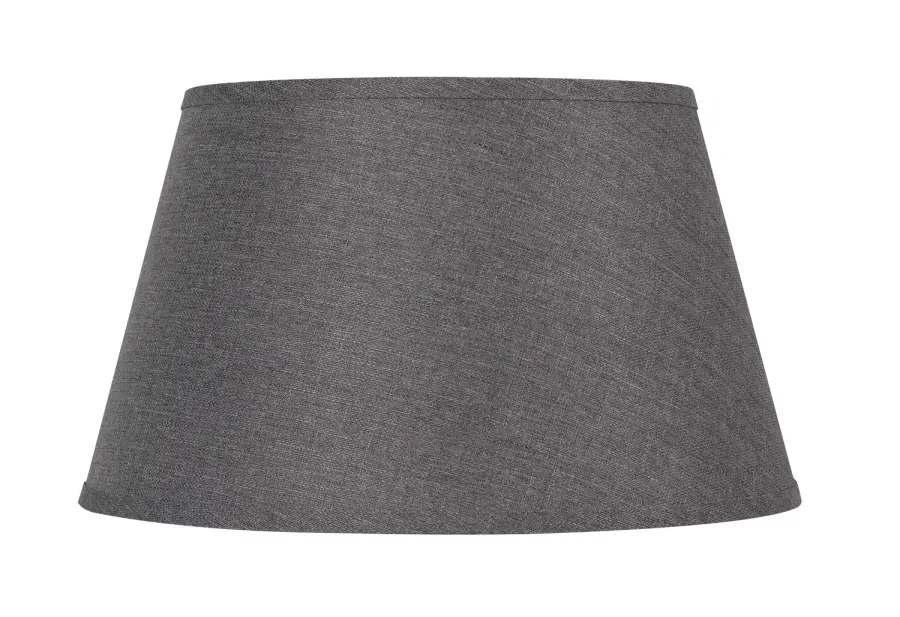 Grey Fabric Drum Shade - 17 Inch