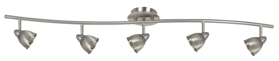 Serpentine Five Light Pendant in Brushed Steel