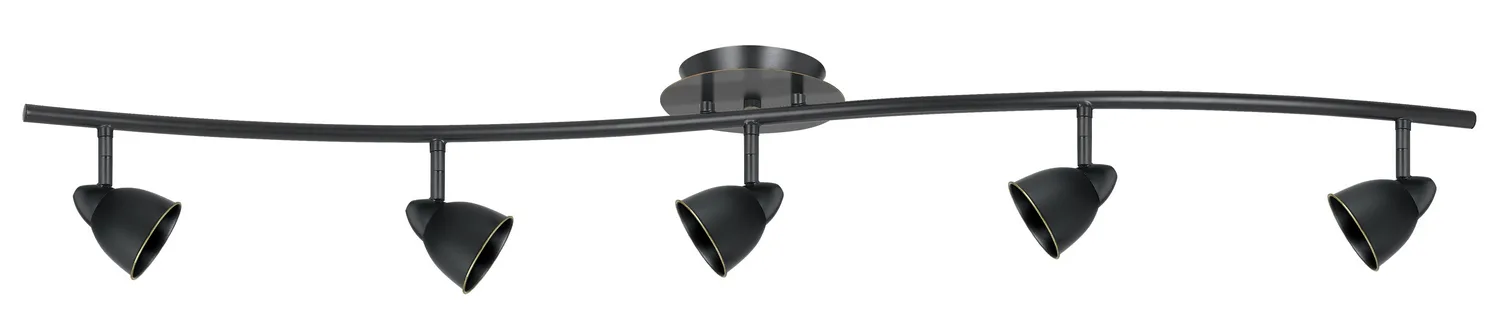 Serpentine Five Light Pendant in Dark Bronze