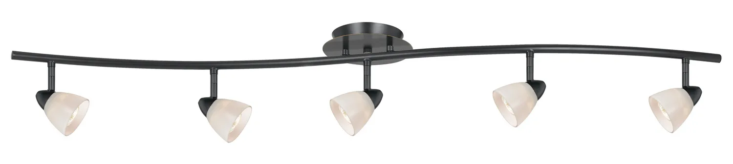 Serpentine Five Light Pendant in Dark Bronze