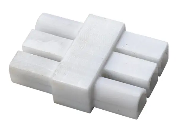 The UC Series Jumper Connector enables flexible track lighting configurations by connecting multiple track sections. Its compact white finish integrates seamlessly with UC track systems for residential and commercial applications.