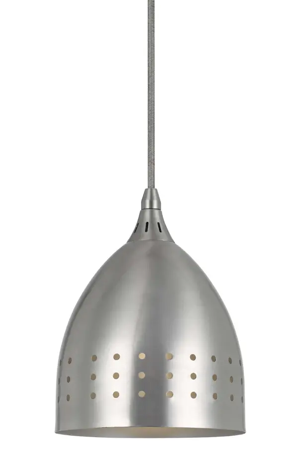 This mini pendant offers versatile low voltage lighting in a sleek brushed steel finish. Its compact 6.5-inch size makes it ideal for task lighting or clustered installations over islands and counters.