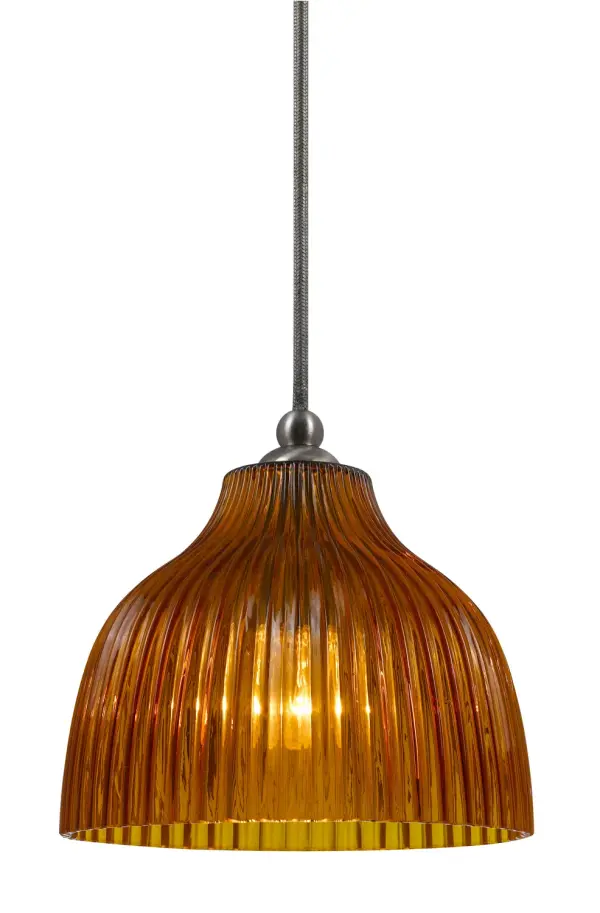 This mini pendant offers clean contemporary styling in a versatile brushed steel finish. Its compact 7-inch size makes it ideal for multiples over kitchen islands or as accent lighting in smaller spaces.
