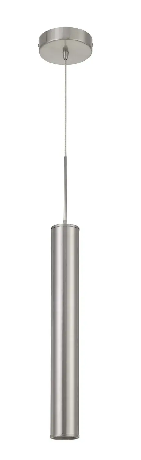 The Melini LED Pendant delivers focused illumination in a compact, contemporary design. Its brushed steel finish and integrated LED technology make it ideal for modern spaces requiring efficient task lighting.