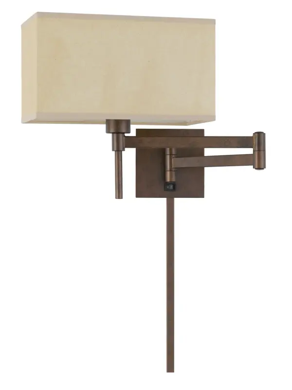 Robson Swing Arm Wall Lamp in Rust