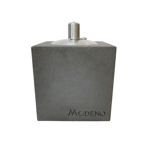 This compact square oil lamp combines industrial concrete aesthetics with functional ambient lighting. The cement base provides stability while the stainless steel burner delivers 60 minutes of warm flame light.