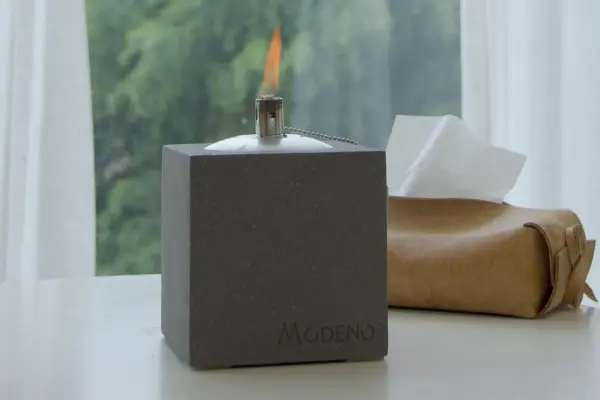 Square Safety Oil Lamp - Dark Grey - Image 3