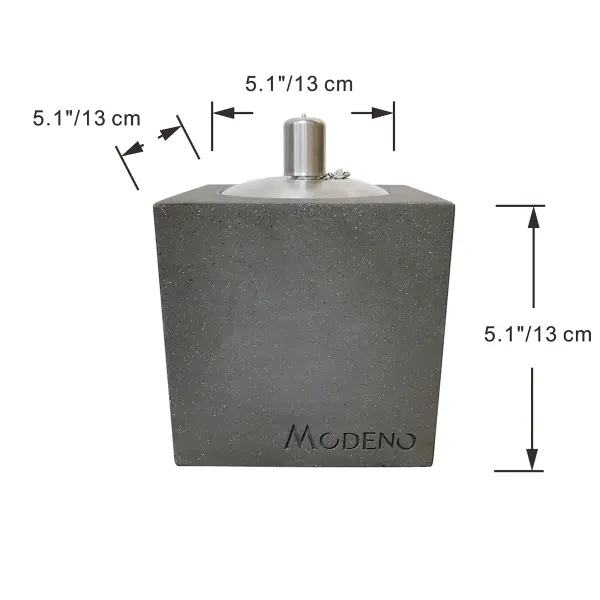 Square Safety Oil Lamp - Dark Grey - Image 6