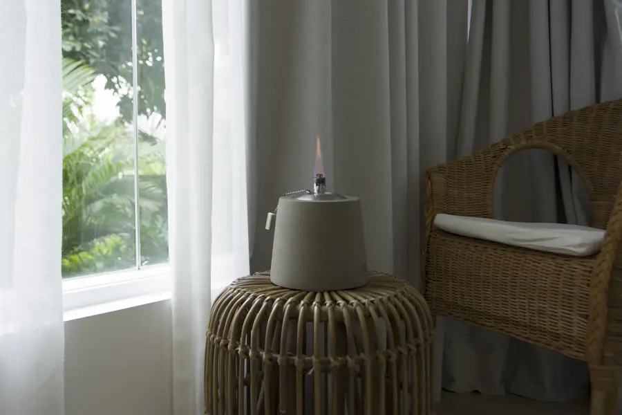 Conical Safety Oil Lamp - Light Grey - Image 2
