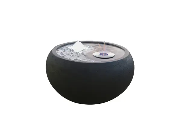 The Tao Fire & Water Bowl combines the mesmerizing elements of fire and water in a contemporary concrete design. Perfect for creating ambiance on patios and outdoor living areas with its unique dual-feature functionality.