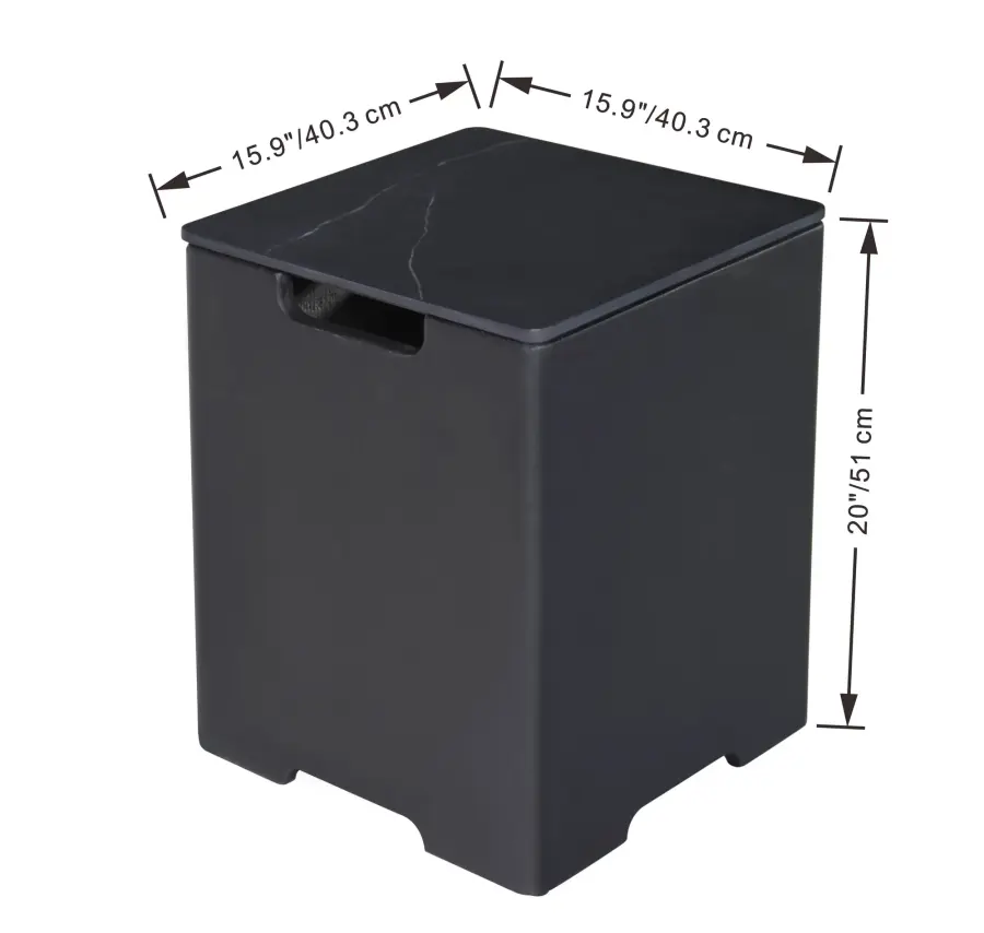 Square Tank Cover - Marble Porcelain Top - Image 6