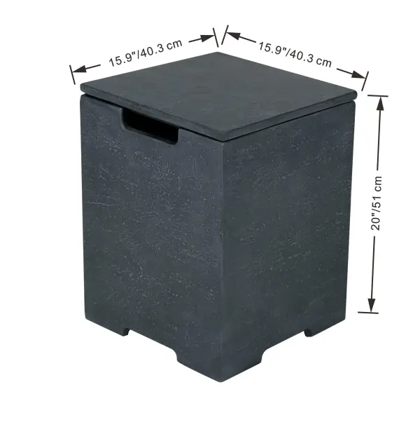 Square Tank Cover for Fire Tables - Image 3